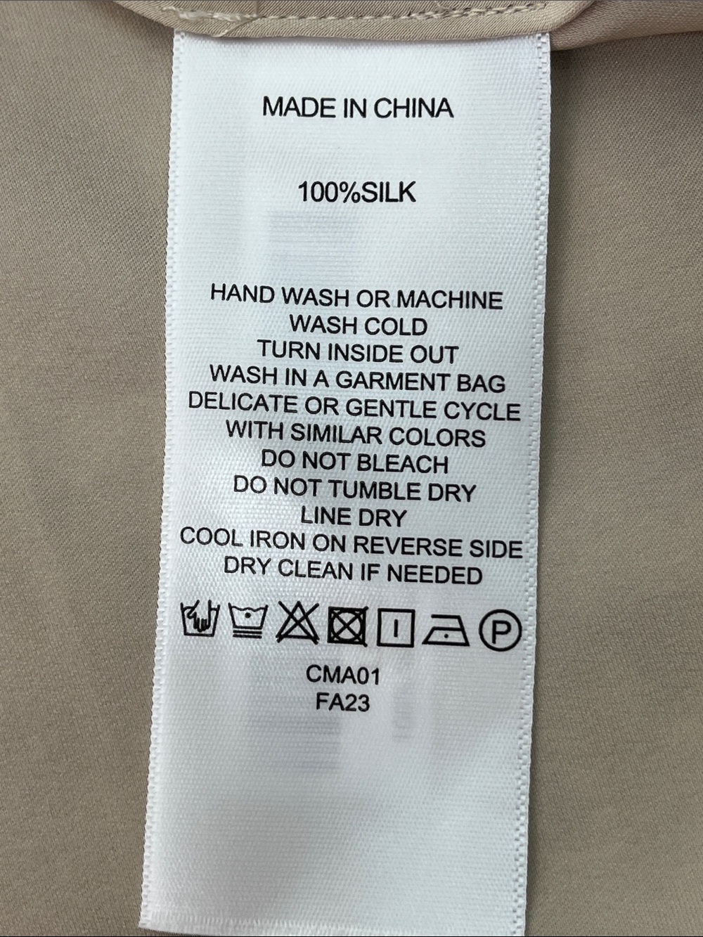 QUINCE 100% SILK PULL ON SKIRT ELASTIC WAIST AND WASHABLE CHAMPAGNE COLOR SZ MD - Picture 7 of 10